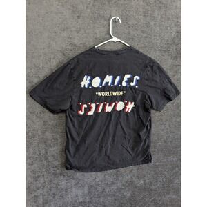 Homies Worldwide Graphic T-Shirt Mens XL Black Short Sleeve Cotton Tee 1276